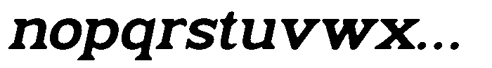 Fendrok Smooth Extra Bold Slant Expan Font LOWERCASE
