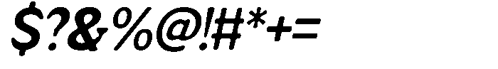 Fendrok Smooth Extra Bold Slant Font OTHER CHARS