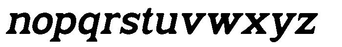 Fendrok Smooth Extra Bold Slant Font LOWERCASE