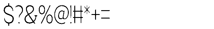 Fendrok Smooth Extra Light Conden Font OTHER CHARS