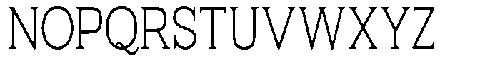 Fendrok Smooth Extra Light Conden Font UPPERCASE