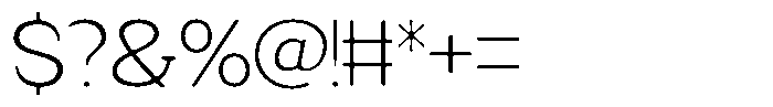 Fendrok Smooth Extra Light Expanded Font OTHER CHARS
