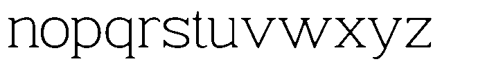 Fendrok Smooth Extra Light Expanded Font LOWERCASE