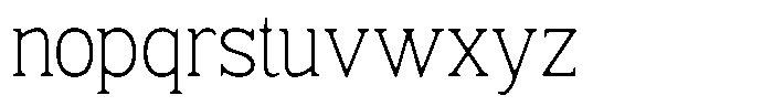 Fendrok Smooth Extra Light Semi Conde Font LOWERCASE