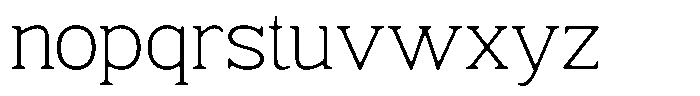 Fendrok Smooth Extra Light Semi Expan Font LOWERCASE