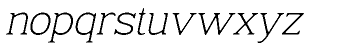 Fendrok Smooth Extra Light Slan Sem Exp Font LOWERCASE