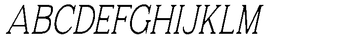 Fendrok Smooth Extra Light Slant Conde Font UPPERCASE