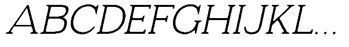 Fendrok Smooth Extra Light Slant Expa Font UPPERCASE