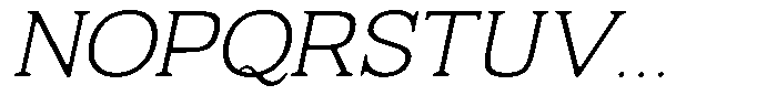 Fendrok Smooth Extra Light Slant Expa Font UPPERCASE