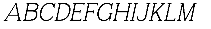 Fendrok Smooth Extra Light Slant Font UPPERCASE