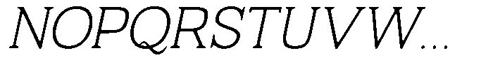 Fendrok Smooth Extra Light Slant Font UPPERCASE