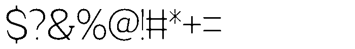 Fendrok Smooth Extra Light Font OTHER CHARS