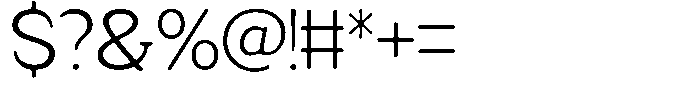 Fendrok Smooth Light Semi Expanded Font OTHER CHARS