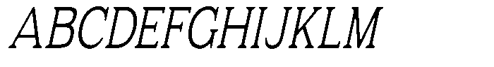 Fendrok Smooth Light Slant Condensed Font UPPERCASE