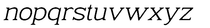 Fendrok Smooth Light Slant Expanded Font LOWERCASE