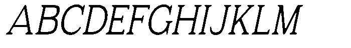 Fendrok Smooth Light Slant Semi Conde Font UPPERCASE