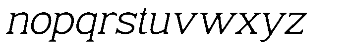 Fendrok Smooth Light Slant Semi Expan Font LOWERCASE