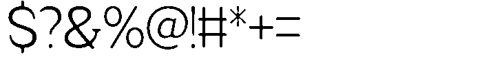 Fendrok Smooth Light Font OTHER CHARS
