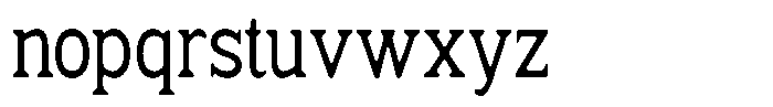 Fendrok Smooth Medium Condensed Font LOWERCASE