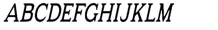 Fendrok Smooth Medium Slant Conden Font UPPERCASE