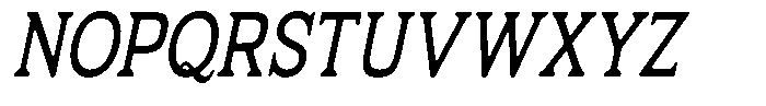 Fendrok Smooth Medium Slant Conden Font UPPERCASE