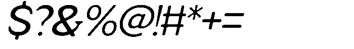Fendrok Smooth Medium Slant Expan Font OTHER CHARS
