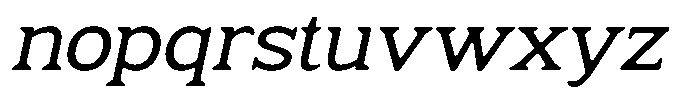 Fendrok Smooth Medium Slant Expan Font LOWERCASE