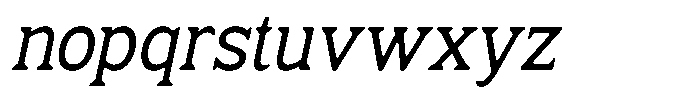 Fendrok Smooth Medium Slant Semi Con Font LOWERCASE