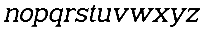 Fendrok Smooth Medium Slant Semi Exp Font LOWERCASE