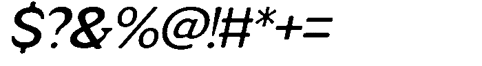 Fendrok Smooth Semi Bold Slant Expan Font OTHER CHARS