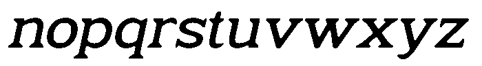 Fendrok Smooth Semi Bold Slant Expan Font LOWERCASE