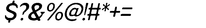 Fendrok Smooth Semi Bold Slant Font OTHER CHARS