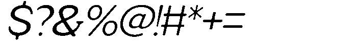 Fendrok Smooth Slant Expanded Font OTHER CHARS