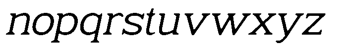 Fendrok Smooth Slant Expanded Font LOWERCASE