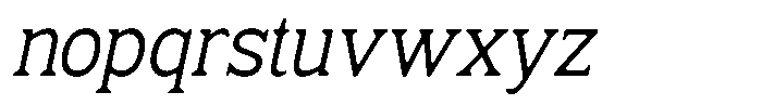 Fendrok Smooth Slant Semi Condensed Font LOWERCASE