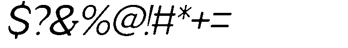 Fendrok Smooth Slant Semi Expanded Font OTHER CHARS