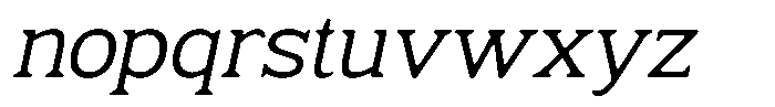 Fendrok Smooth Slant Semi Expanded Font LOWERCASE
