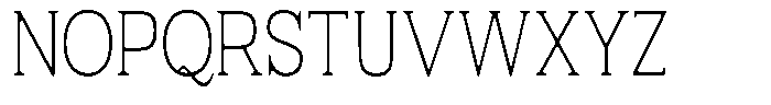Fendrok Smooth Thin Condensed Font UPPERCASE