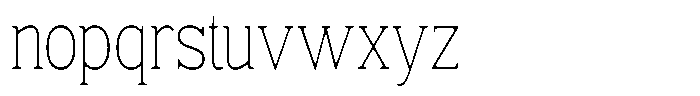 Fendrok Smooth Thin Condensed Font LOWERCASE