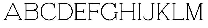 Fendrok Smooth Thin Expanded Font UPPERCASE
