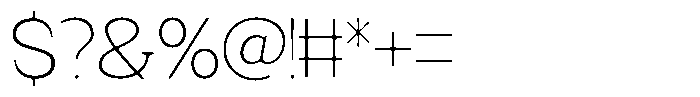 Fendrok Smooth Thin Semi Expanded Font OTHER CHARS