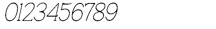 Fendrok Smooth Thin Slant Condensed Font OTHER CHARS