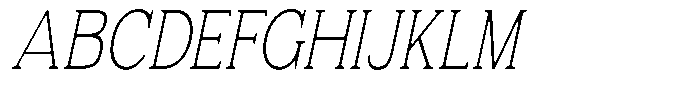 Fendrok Smooth Thin Slant Condensed Font UPPERCASE