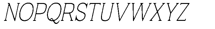 Fendrok Smooth Thin Slant Condensed Font UPPERCASE