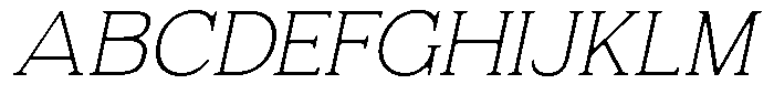 Fendrok Smooth Thin Slant Expanded Font UPPERCASE