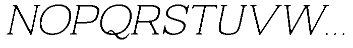 Fendrok Smooth Thin Slant Expanded Font UPPERCASE