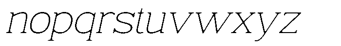 Fendrok Smooth Thin Slant Expanded Font LOWERCASE