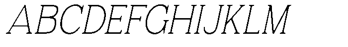 Fendrok Smooth Thin Slant Semi Conde Font UPPERCASE