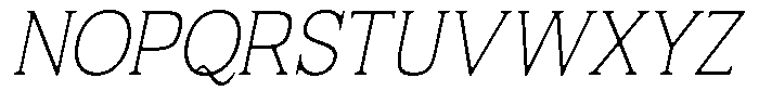 Fendrok Smooth Thin Slant Semi Conde Font UPPERCASE