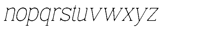 Fendrok Smooth Thin Slant Semi Conde Font LOWERCASE
